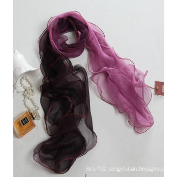 Women Silk Chiffon Long Scarf